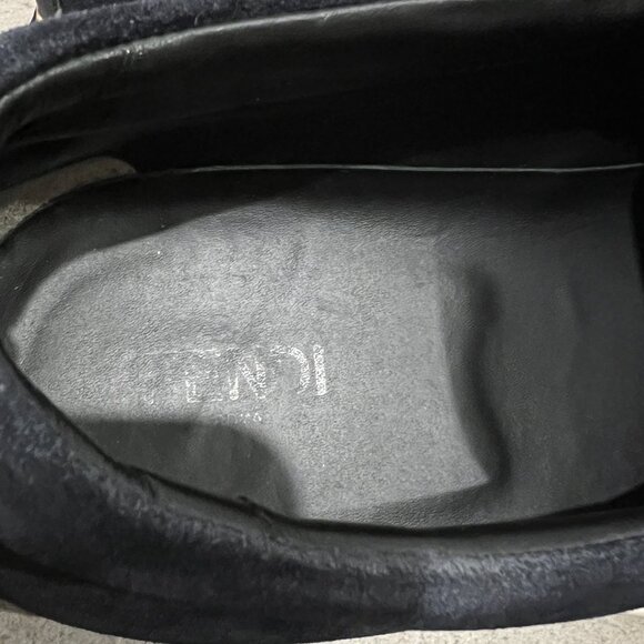 FENDI Monster Slip On Spike Navy Blue Suede Shoes sz US 8 UK 7 - Picture 6 of 8